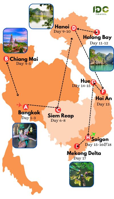 18-Day Tour to Thailand, Cambodia & Vietnam