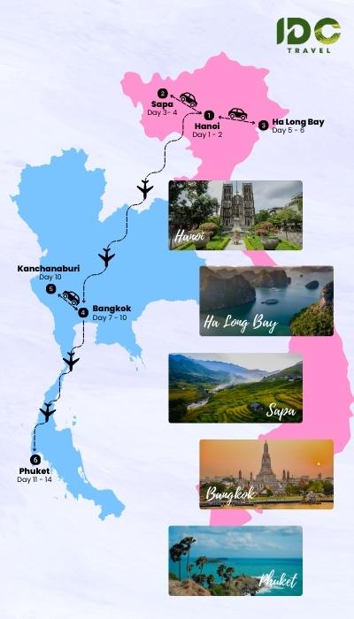 14 days in vietnam and thailand itinerary for adventure lover