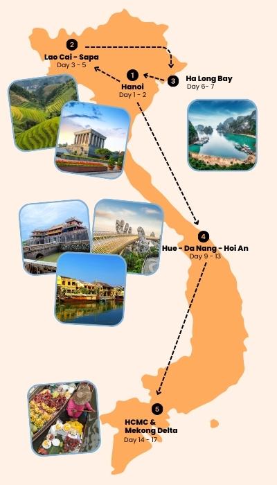 17 days in vietnam tour accross the country