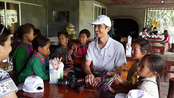 Alex and kids in Sapa