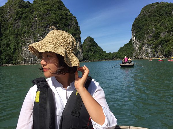 Enjoying the landscape of Bai Tu Long Bay