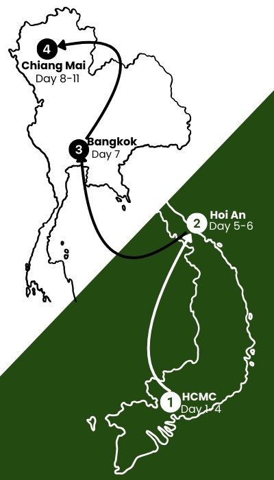 11 days in Vietnam and Thailand from Ho Chi Minh City