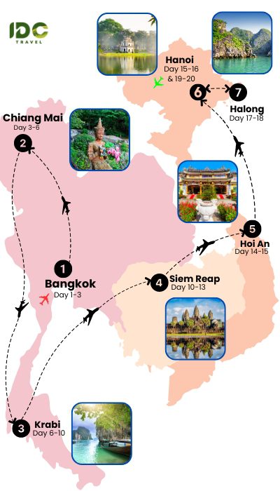 Itinerary 3 for Vietnam and Thailand in 20 Days 