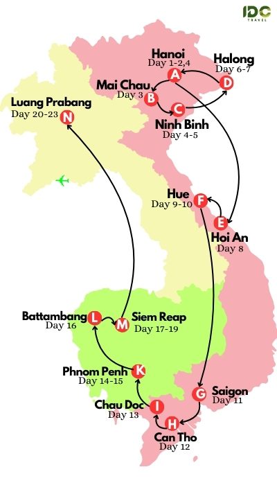 23 Days Tour through the Heart of Indochina