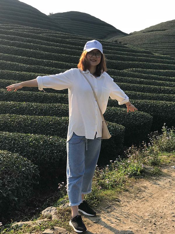 voilà encore la colline de thé à Moc Chau