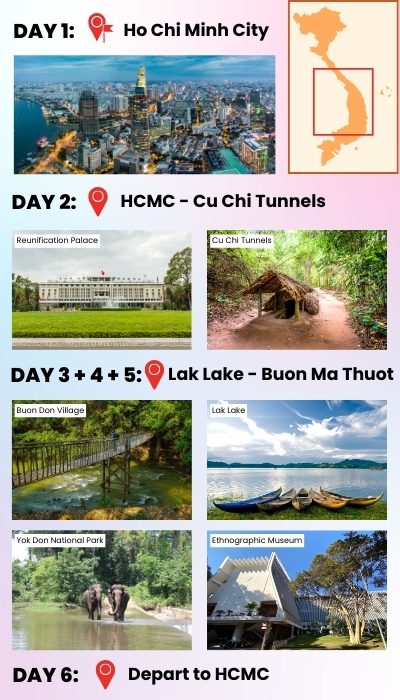 6 Days in Vietnam from Ho Chi Minh City to Buon Ma Thuot