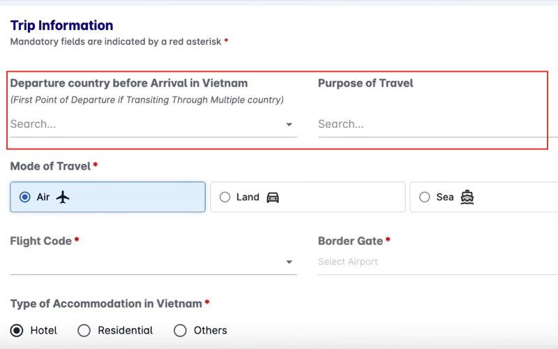 8. Enter your flight details