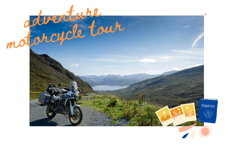 Adventure motorcycles tour.