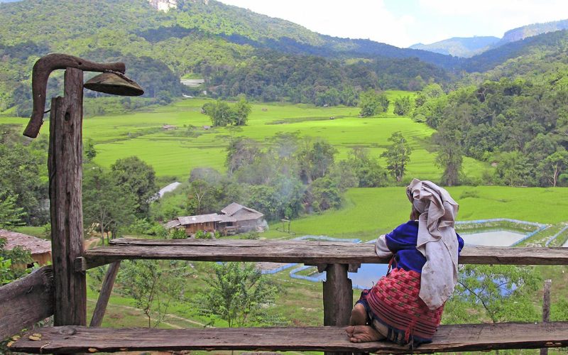 Akha Nugui hill tribe village