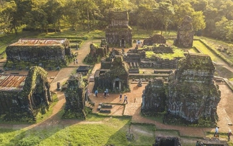 An aerial view of the heritage site