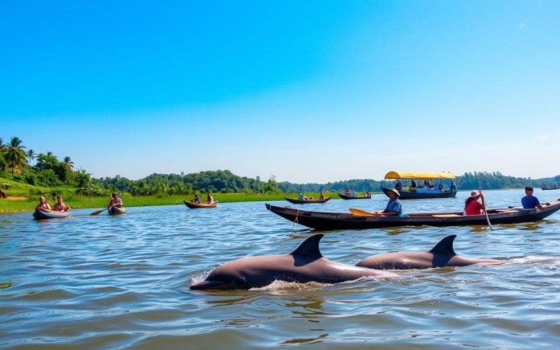 A rare glimpse of Irrawaddy dolphins in Si Phan Don’s waters