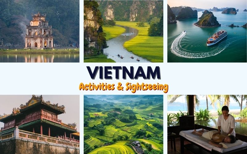 Vietnam travel experiences from temple visits to boat trips and countryside exploration.