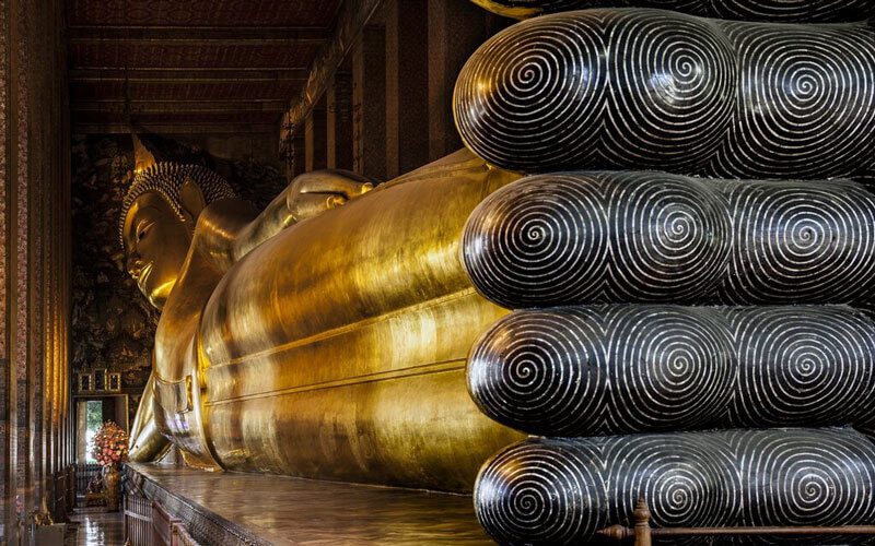A View of The Massive Toes of The Reclining Buddha Statue in Wat Pho - Bangkok