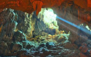 Beautiful Cave in Halong