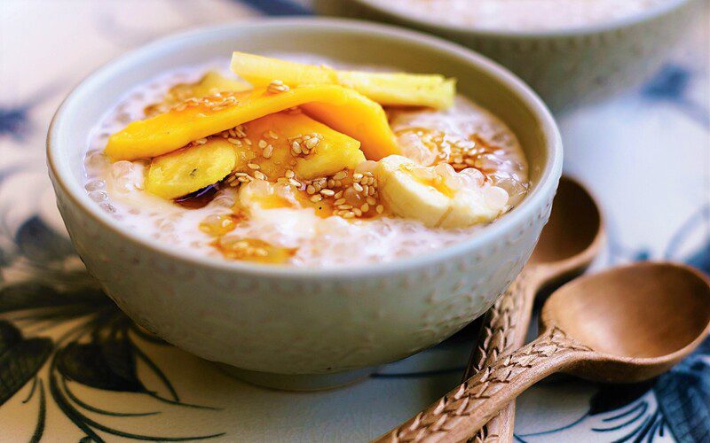 Banana With Semolina Sweet Soup