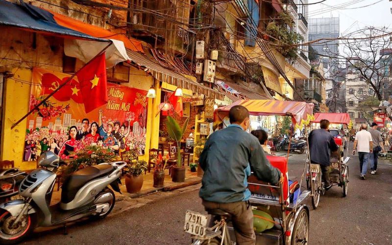 Cyclo in Hanoi Old Quarter