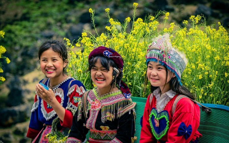 Children in Ha Giang, on a spring day