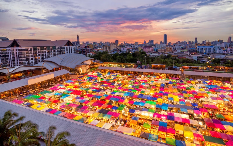 Chatuchak Weekend Market from above