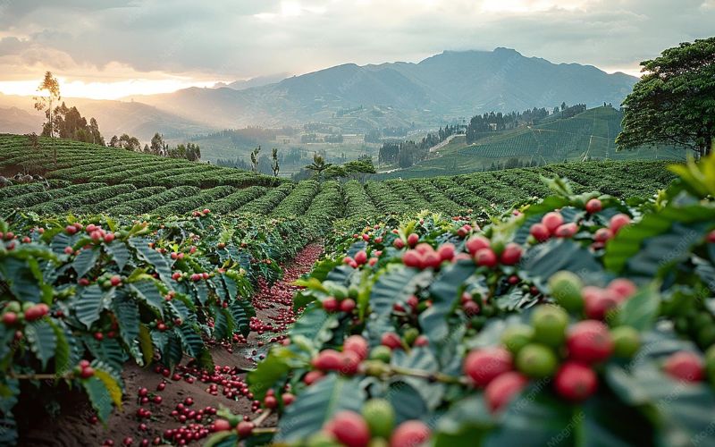 Coffee farms in Pakse