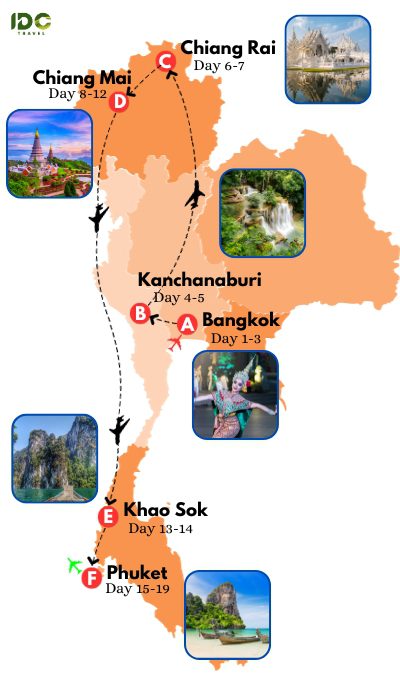 Classic Sightseeing Tour in Thailand 19 Days