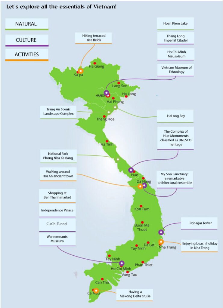 Vietnam Tourist Map