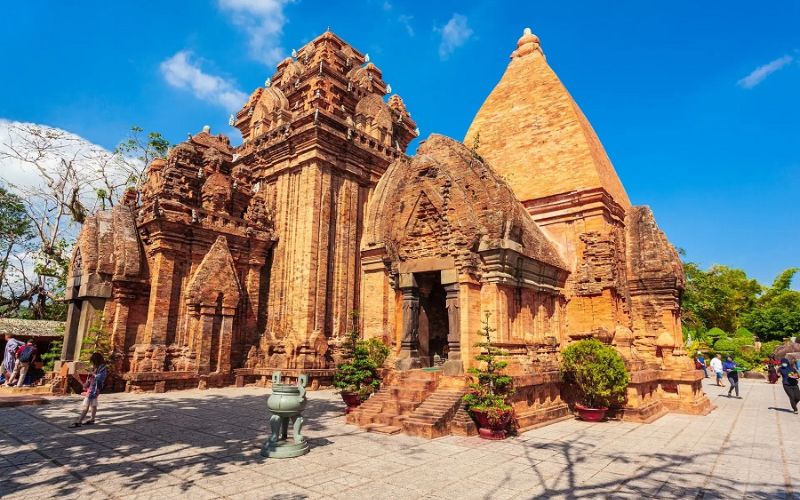 Cham Ponagar Tower in Nha Trang, an ancient Cham heritage site and famous cultural landmark in Khanh Hoa, Vietnam