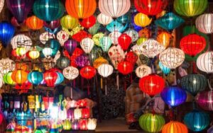 Colorful lanterns during Tet in Hoi An