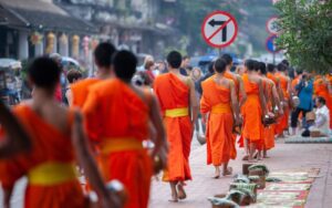 Morning alms in Luang Prabang