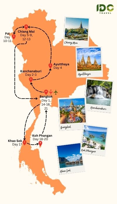 Discover the North and Beaches of Thailand in 21 Days