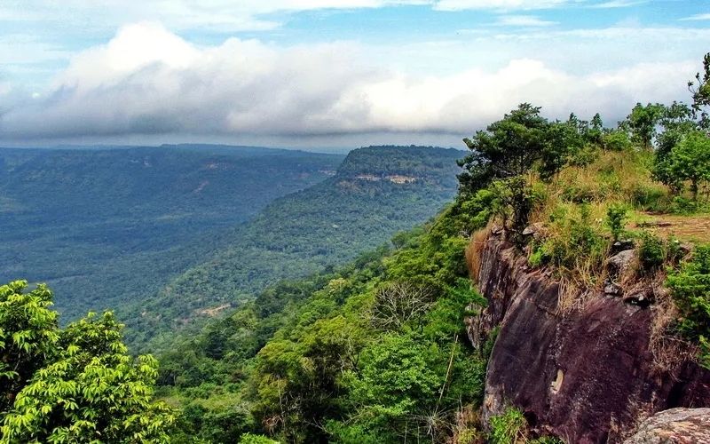Cambodia view from top of Dangrek Mountain