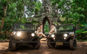 Explore Siem Reap on an open-air Jeep
