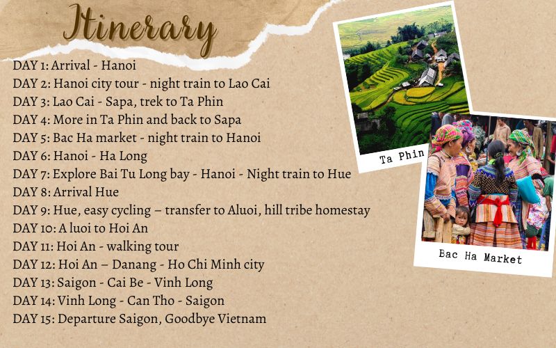 Example Vietnam 15-day Tour