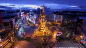 Golden Clock Tower - Chiang Rai