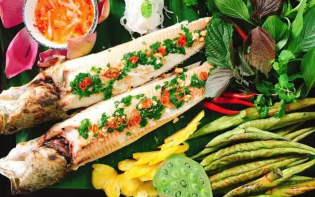 Grilled snakehead fish