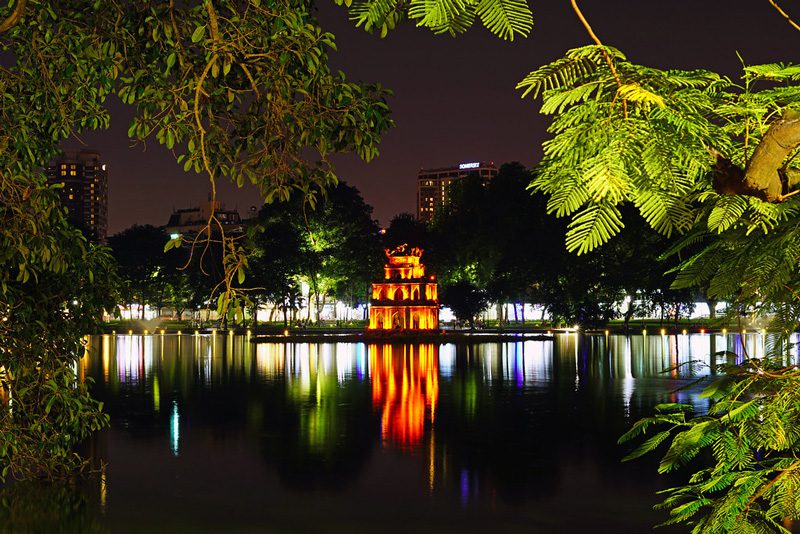 Hoan Kiem Lake At Night - Hanoi