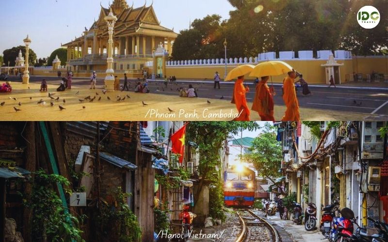 Hanoi (Vietnam) and Phnom Penh (Cambodia)