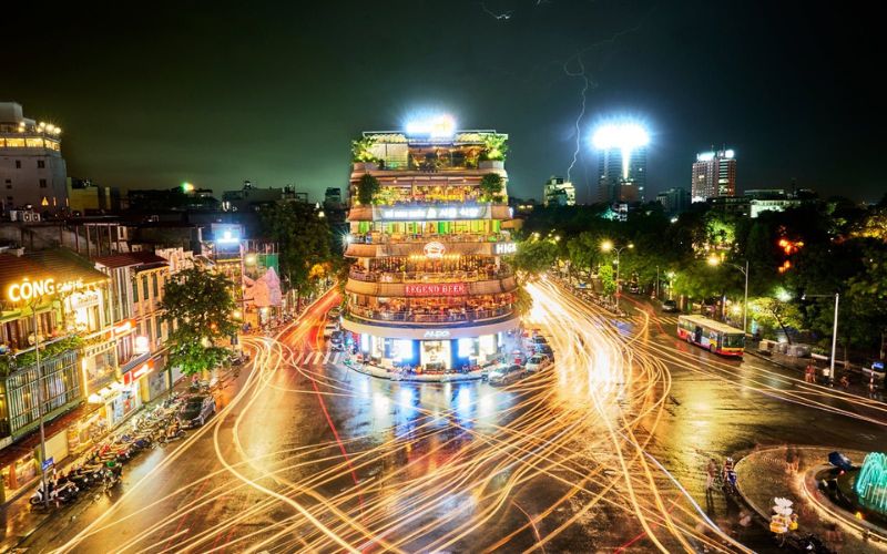 Hanoi Old Quarter by night