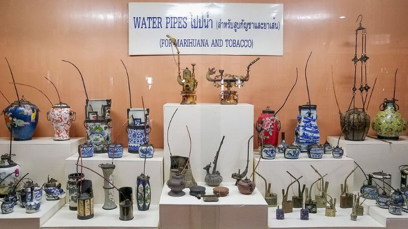 In the Opium Museum - Laos Pandaw Downstream