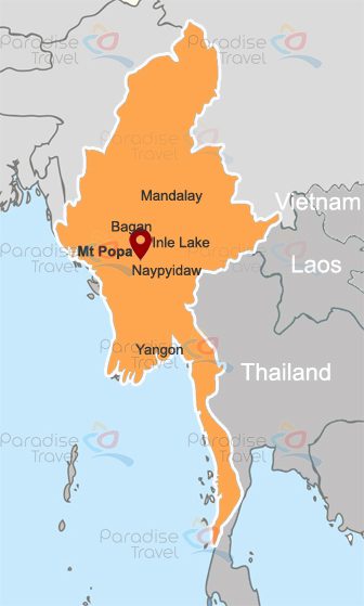 Mount Popa Map Mt. Popa, Myanmar: Places to visit, activities and things to do - Burma ...