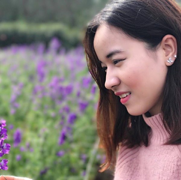 Helen at the lavender garden