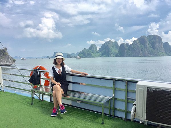 Helen at Halong Bay