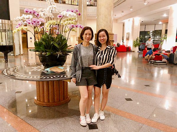 Helen with Ms Maggie and family