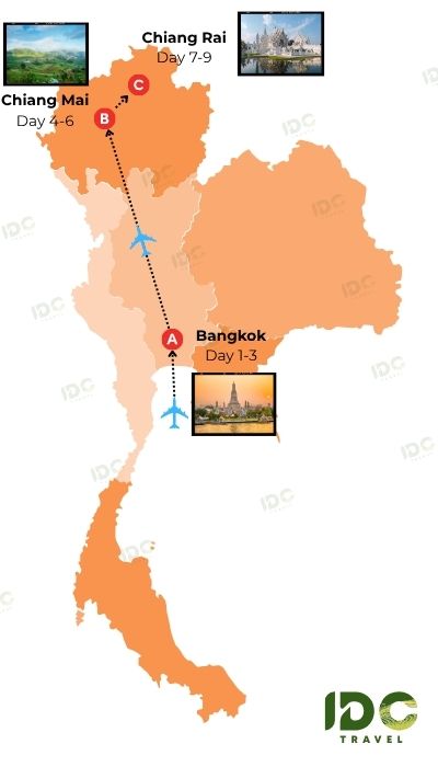 Itinerary 1_ The Northern Culture Route (Bangkok + Chiang Mai + Chiang Rai)