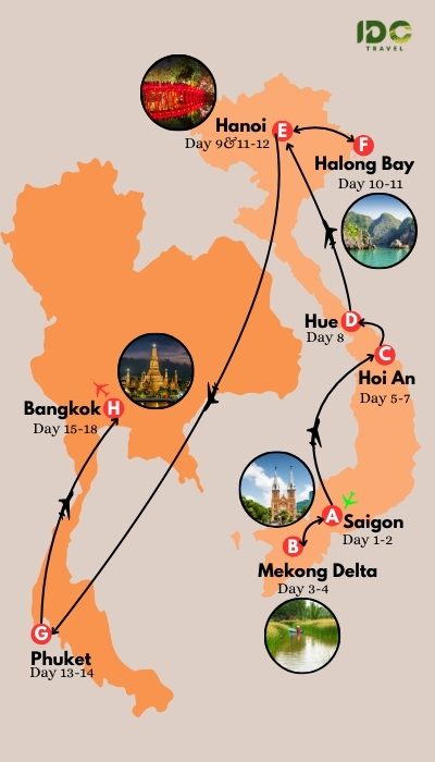 Journey to Vietnam and Thailand in 18 days