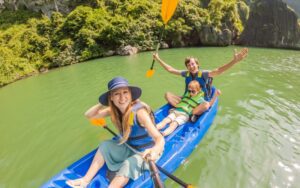 Kayaking in Halong Bay