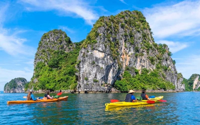 Kayaking in Halong Bay