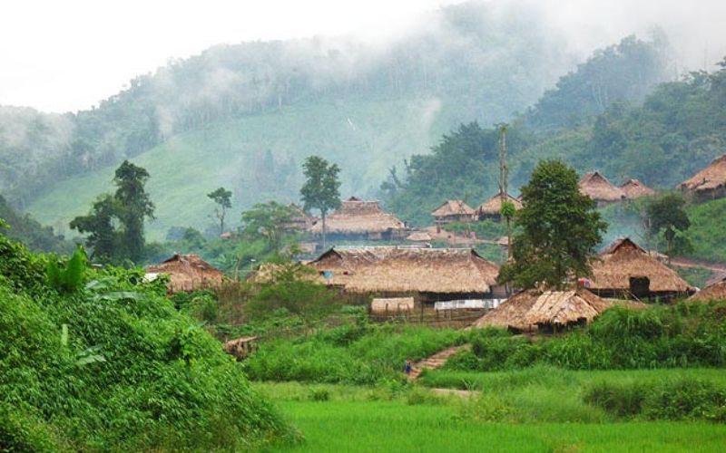 Khmu village, Laos