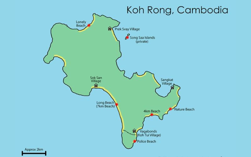 Koh Rong map