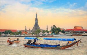 Long-tail boat in the Chao Phraya River