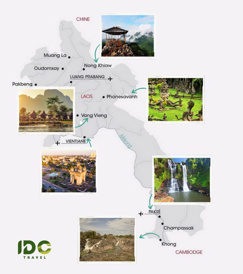 Laos tourist maps